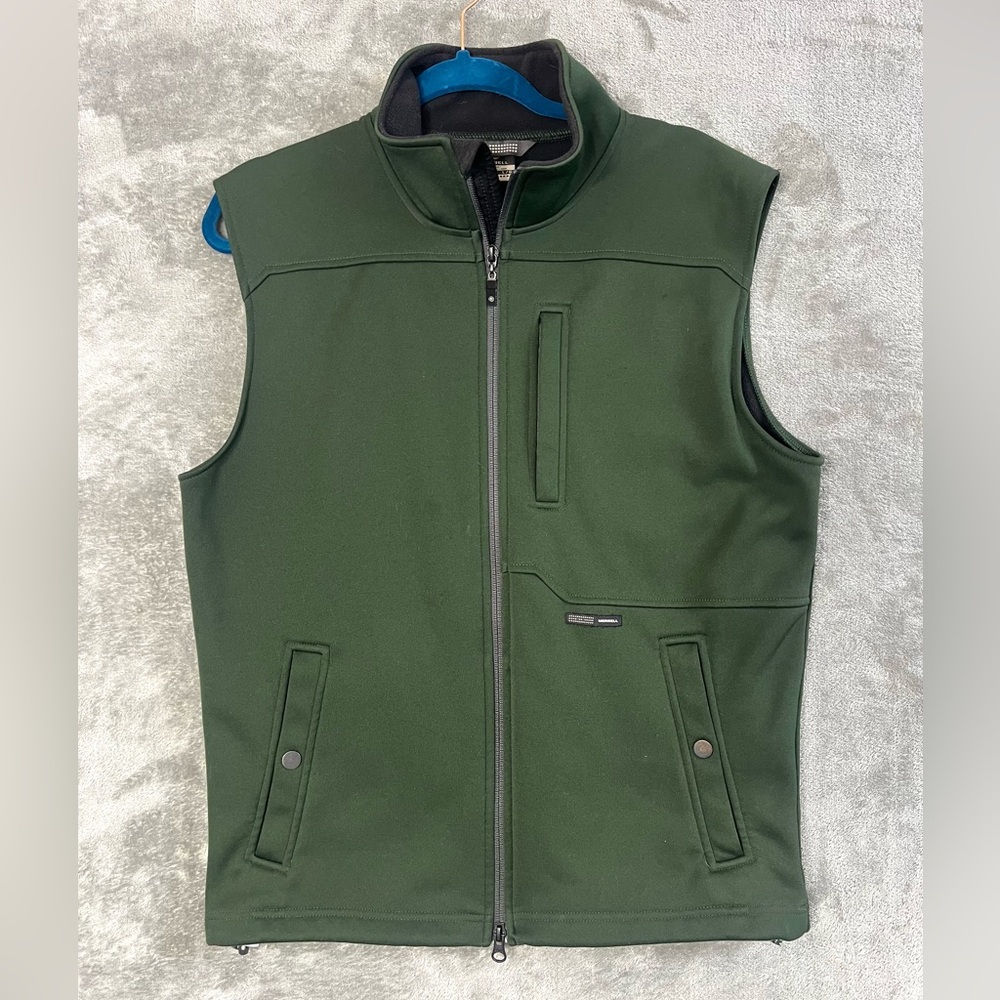 Merrell‎ Men’s Green Fleece Lined Zip Vest Size Large Outdoor